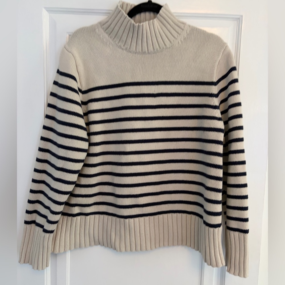 J.Crew Mock-Neck Cotton Knit Sweater